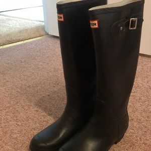 Women’s black size 9 Hunter Rain Boots